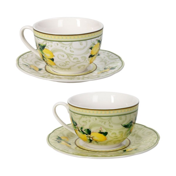I LIMONI 2PCS TEA CUP & SAUCER SET PORCELAIN