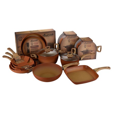 TERRACOTTA ΚΑΤΣΑΡΟΛΑ 18 ΕΚ ΑΝΤΙΚΟΛΛΗΤΙΚΗ ΜΕ ΚΑΠΑΚΙ 2