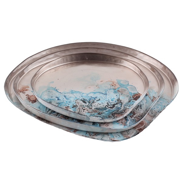 VOLCANO ΠΙΑΤΕΛΑ 32CM ΓΥΑΛΙΝΗ