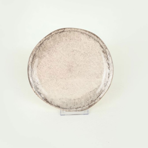 SAND DESSERT PLATE 20CM CERAMIC