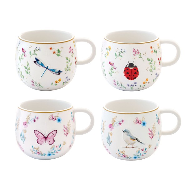 FANCY GARDEN ΚΟΥΠΑ 400ML ΣΕ 4  ΣΧΕΔΙΑ ΠΟΡΣΕΛΑΝΗ
