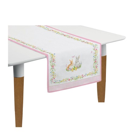 HAPPY EASTER SET 2 TABLE RUNNERS 140X45CM COTTON