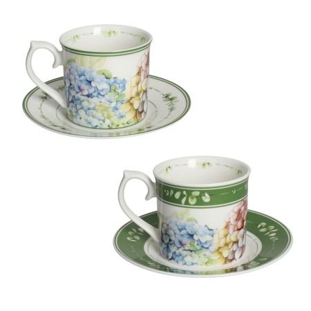 FLORA 2PCS COFFEE CUP & SAUCER SET PORCELAIN