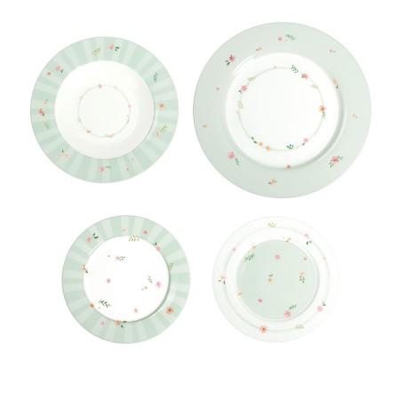 POLLINE GREEN 18PCS DINNER SET PORCELAIN