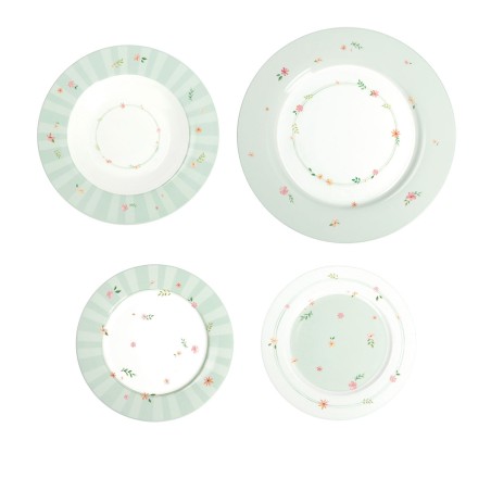 POLLINE GREEN 18PCS DINNER SET PORCELAIN