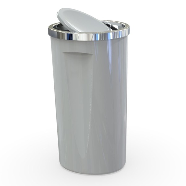 LENOX GREY WASTE BIN 35LT PLASTIC