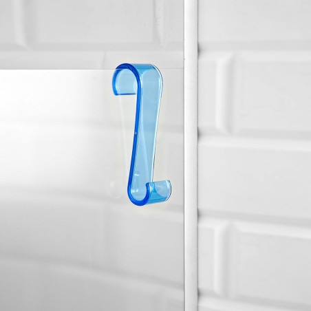 S TOWEL HANGER BLUE TRANSPARENT ACRYLIC