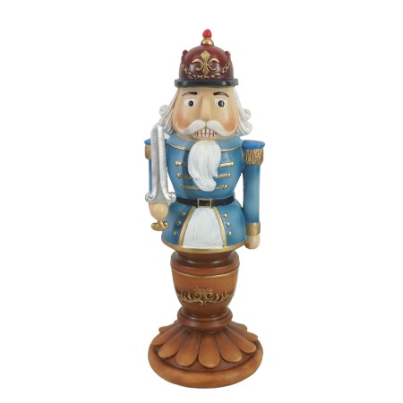 NUTCRACKER BLUE 7,3X7,3X20CM DECORATIVE POLYRESIN