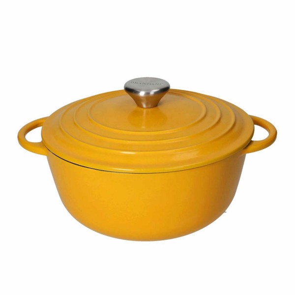 YELLOW CASSEROLE 22X28CM 3L CAST IRON