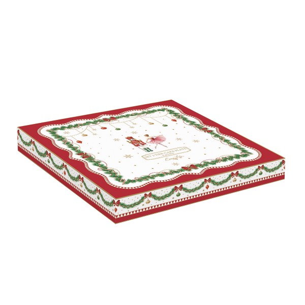 MAGIE NOEL 2-TIER PORCELAIN CAKE PLATE 27/19CM