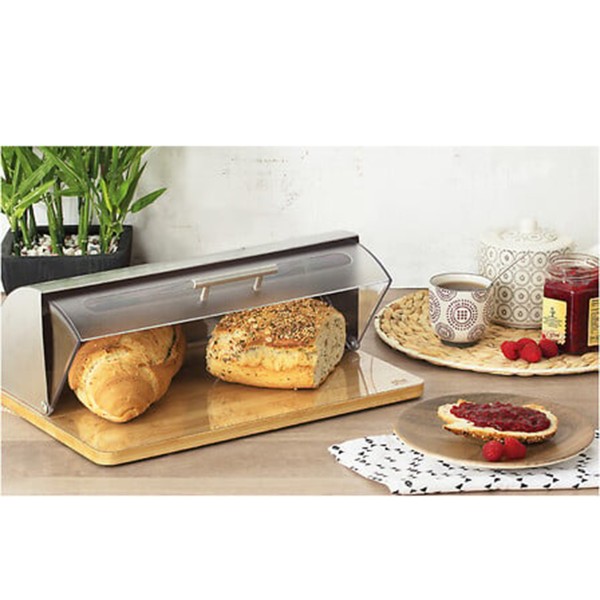 BREAD BOX WOOD INOX