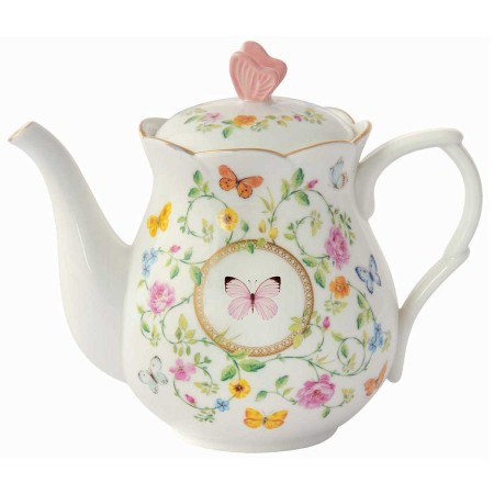 DANCING BUTTERFLIES TEAPOT 900ML PORCELAIN