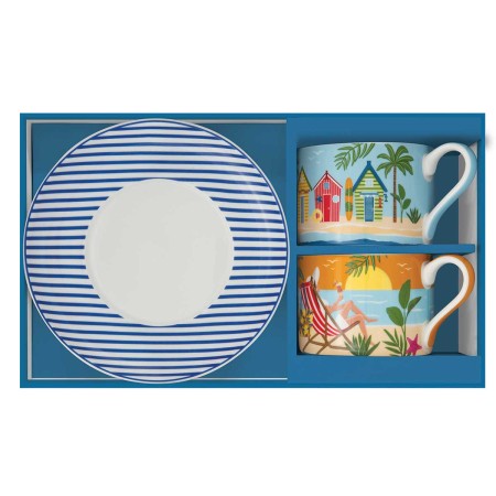 A LA PLAGE SET 2PCS TEA CUP&SAUCER 240ML PORCEL 2