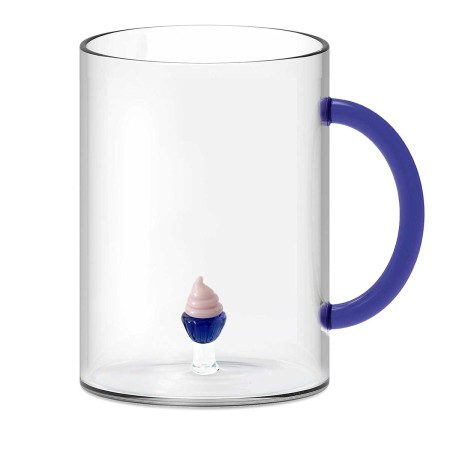 WD CUPCAKE GLASS MUG 420ML