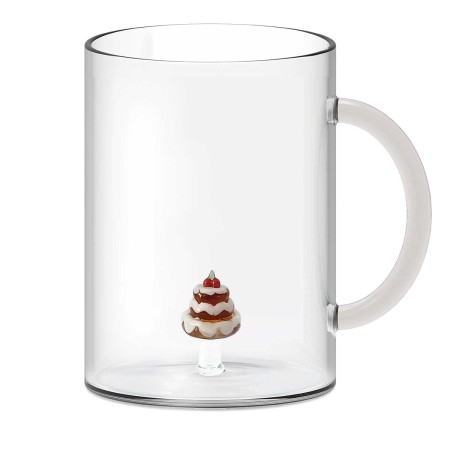 WD CAKE GLASS MUG 420ML
