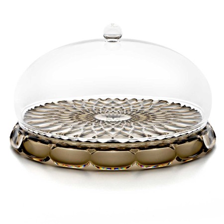 VANITY CAKE SERVING SET 30CM SMOKE ACRYLIC 2