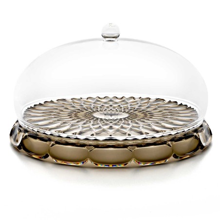 VANITY CAKE SERVING SET 30CM SMOKE ACRYLIC