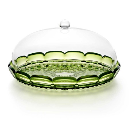 VANITY WATERLILY CAKE SERVING SET 30CM GREEN ACRYL