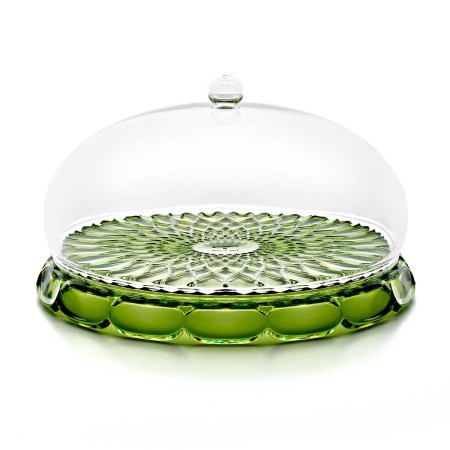 VANITY WATERLILY CAKE SERVING SET 30CM GREEN ACRYL 2