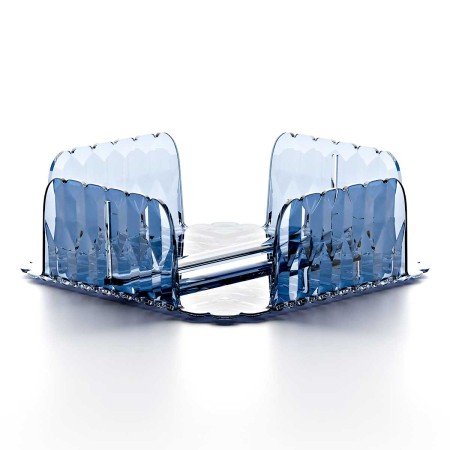 VANITY DENIM BLUE TABLE NAPKIN HOLDER ACRYLIC
