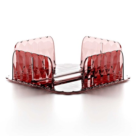 VANITY MAUVE TABLE NAPKIN HOLDER ACRYLIC