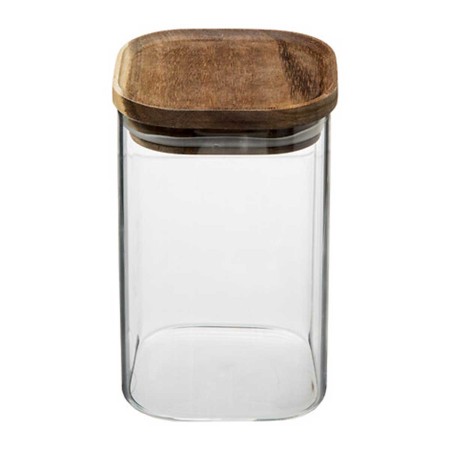HERMET ΒΑΖΟ ΤΕΤΡΑΓ. 0,9L ΓΥΑΛΙΝΟ ΞΥΛΙΝΟ ΚΑΠΑΚΙ