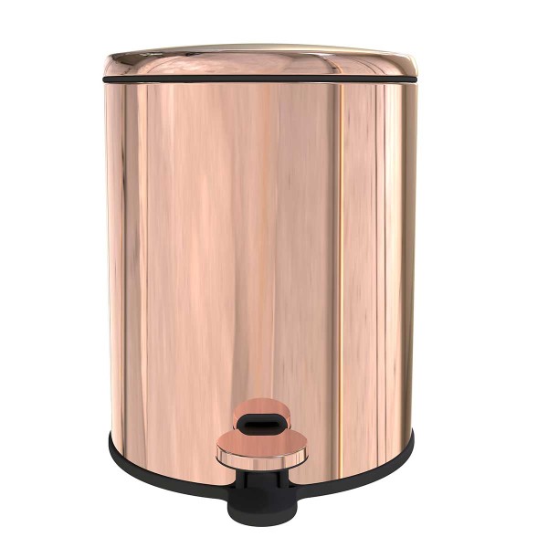 CIGO ROSE GOLD WASTE BIN 6LT SOFT-CLOSE STAIN STE