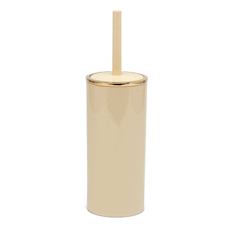 LENOX BEIGE GOLD TOILET BRUSH HOLDER PLASTIC
