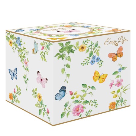 DANCING BUTTERFLIES SUGAR BOWL 220ML PORCELAIN 2