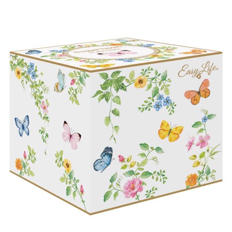 DANCING BUTTERFLIES SUGAR BOWL 220ML PORCELAIN