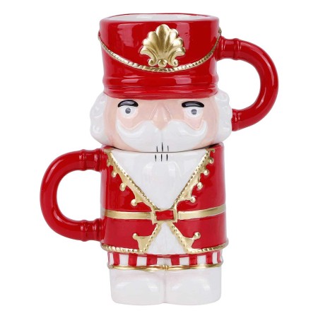 RED NUTCRACKER MUG CERAMIC