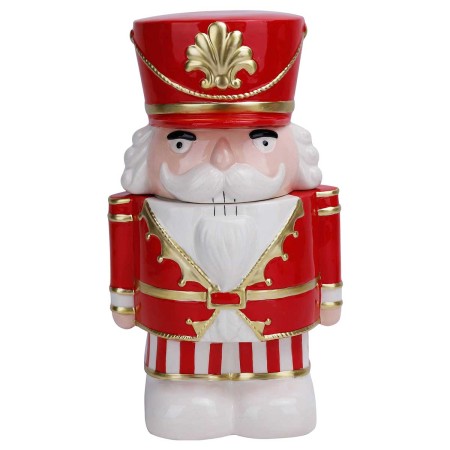 RED NUTCRACKER JAR 15.4X12X25.9 CERAMIC