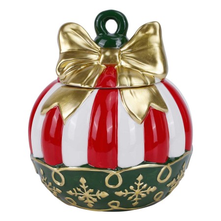 GOLD RIBBON JAR 18.5X18.5X21.5 CERAMIC
