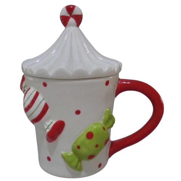 CANDY MUG WITH LID ML CERAMIC