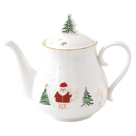 LET IT SNOW TEAPOT 1L PORCELAIN