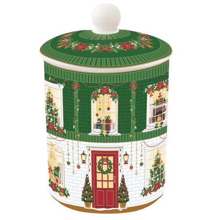 FLOWERY PORCELAIN COOKIE JAR 11,5X18CM