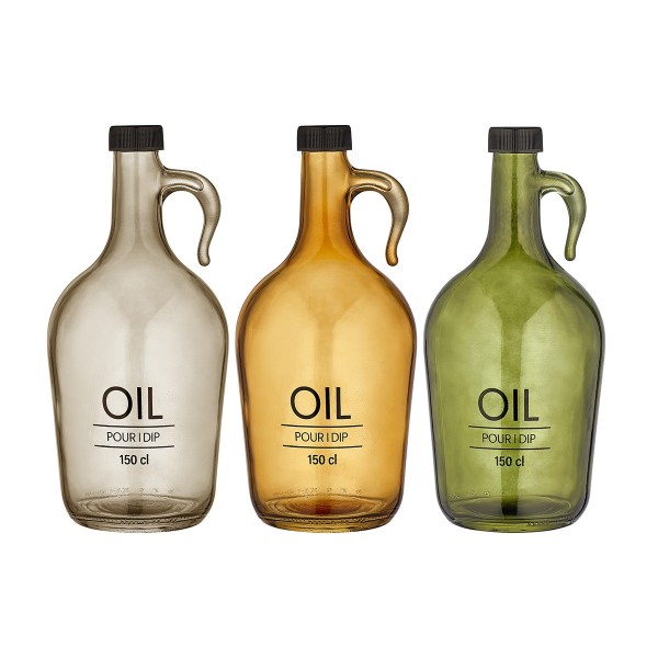 POUR I DIP GALLON OIL BOTTLE 1500ML 3 COLORS GLASS