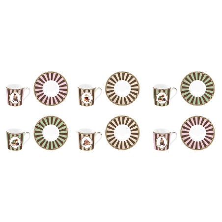 SWEET MOMENTS 6PCS PORC COFFEE CUP&SAUCER 100ML
