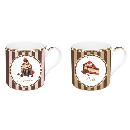 SWEET MOMENTS 2PCS PORCELAIN MUG 300ML SET