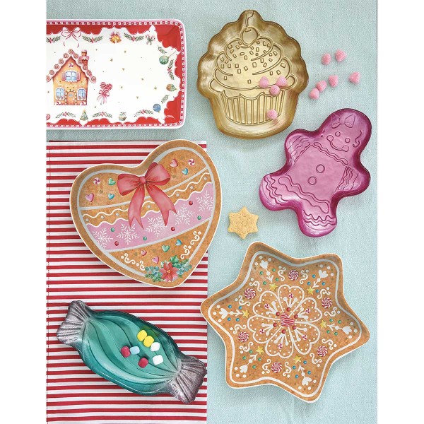 SWEET CHRISTMAS ΣΕΤ 2 ΠΙΑΤΕΛΕΣ 16,5Χ15ΕΚ ΓΥΑΛΙ