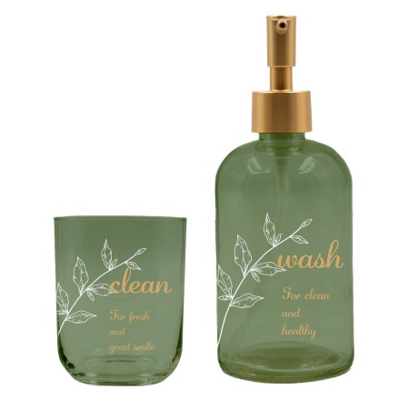 VIOLA SET SOAP DISPENSER & TOOTHBRUSH HOLDER