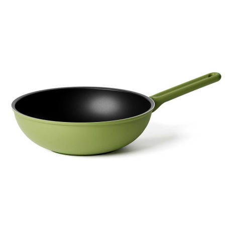 COOK&COLOR WOK 28CM ΠΡΑΣΙΝΟ ΑΝΤΙΚΟΛ. ΑΛΟΥΜΙΝ.