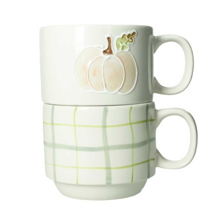 LE ZUCCHE 2PCS STACKABLE CUP PUMPKIN & SQUARES