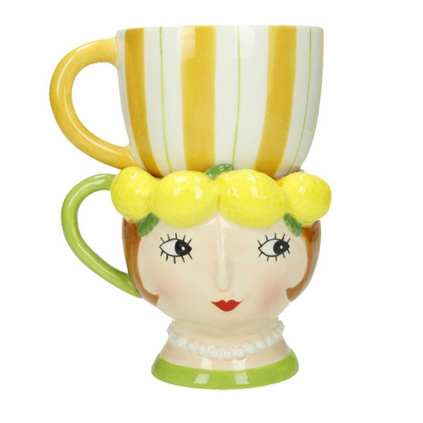 LADY LEMON ΣΕΤ 2 ΚΟΥΠΕΣ ΚΕΡΑΜΙΚΟ
