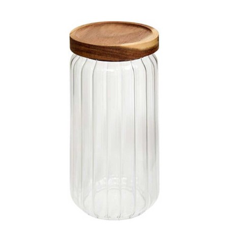 HARMONY GLASS JAR 1L ACACIA LID