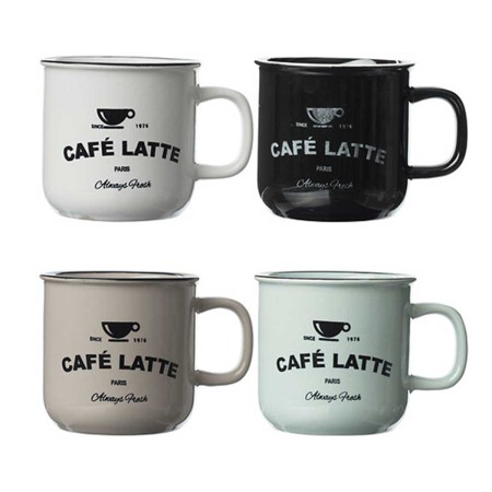 CAFE LATTE ΚΟΥΠΑ 420ML ΜΑΥΡ/ΑΣΠΡ/ΠΡΑΣ/ΓΚΡΙ ΚΕΡΑΜ.