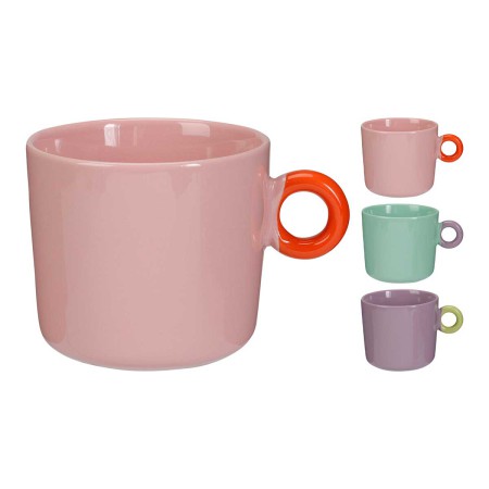 GRES MUG 220ML 3 COLORS STONEWARE