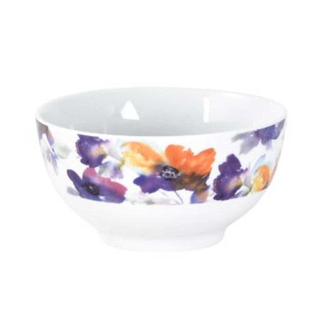 PURPLE BLOSSOM BOWL14CM PORCELAIN