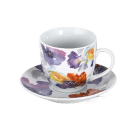 PURPLE BLOSSOM TEA CUP&SAUCER 180ML PORCELAIN
