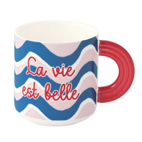 ENERGY LA VIE EST BELLE MUG 350ML PORCELAIN